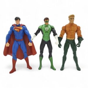 Lot of 3 DC Direct Superman Aquaman Green Lantern New 52 Justice League‎ Figures
